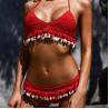 Buy cheap 2019 European and American Hot shell hand hook bikini sexy split beach ladies knit swimsuit suit from wholesalers