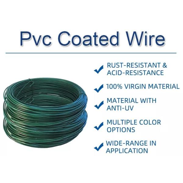 0.5-50kg Coil Weight Plastic Coated Iron Wire For Garden