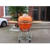 Buy cheap Orange Kamado Ceramic Grills 57*65cm Stainless Steel Accessory BBQ from wholesalers