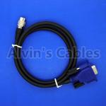 6 pin Hirose Male to DB9 RS232 Data Download Cable for Topcon Leica Nikcon