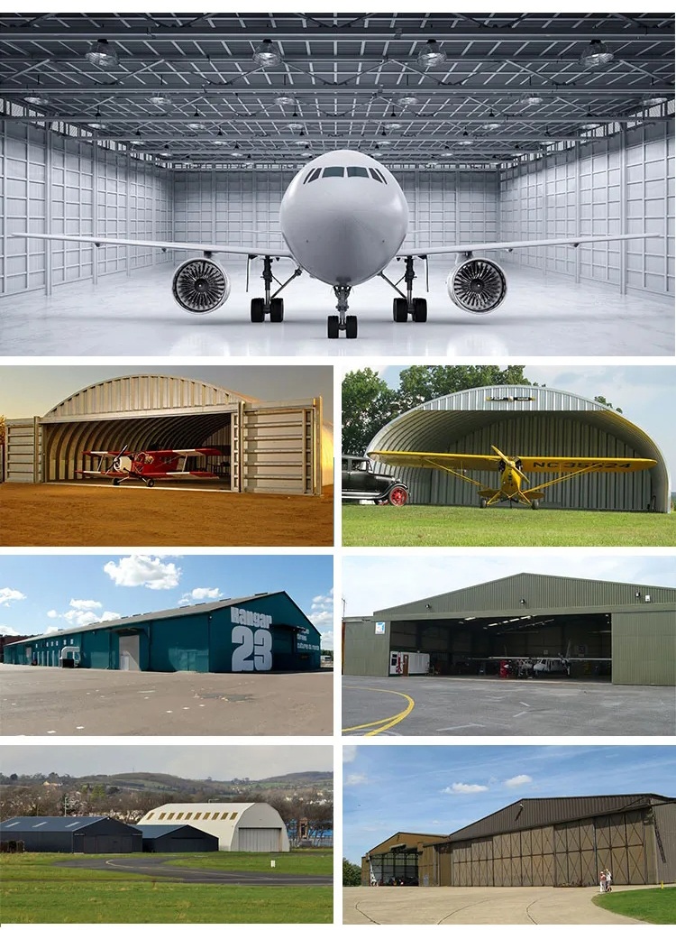 Prefabricated Steel Frame Logistic Hangar for Trucks Cars and Aircraft in High Demand