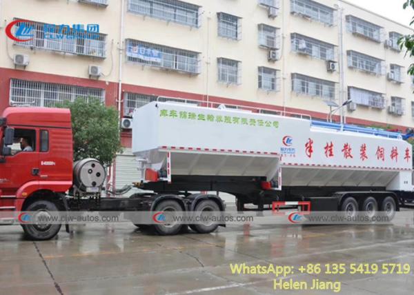 Buy cheap SGS Tri Axle 56M3 Hydraulic Auger Grain Truck Trailer from wholesalers