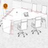 Buy cheap Triangle Shape Solid Surface Conference Table Fire Resistant from wholesalers