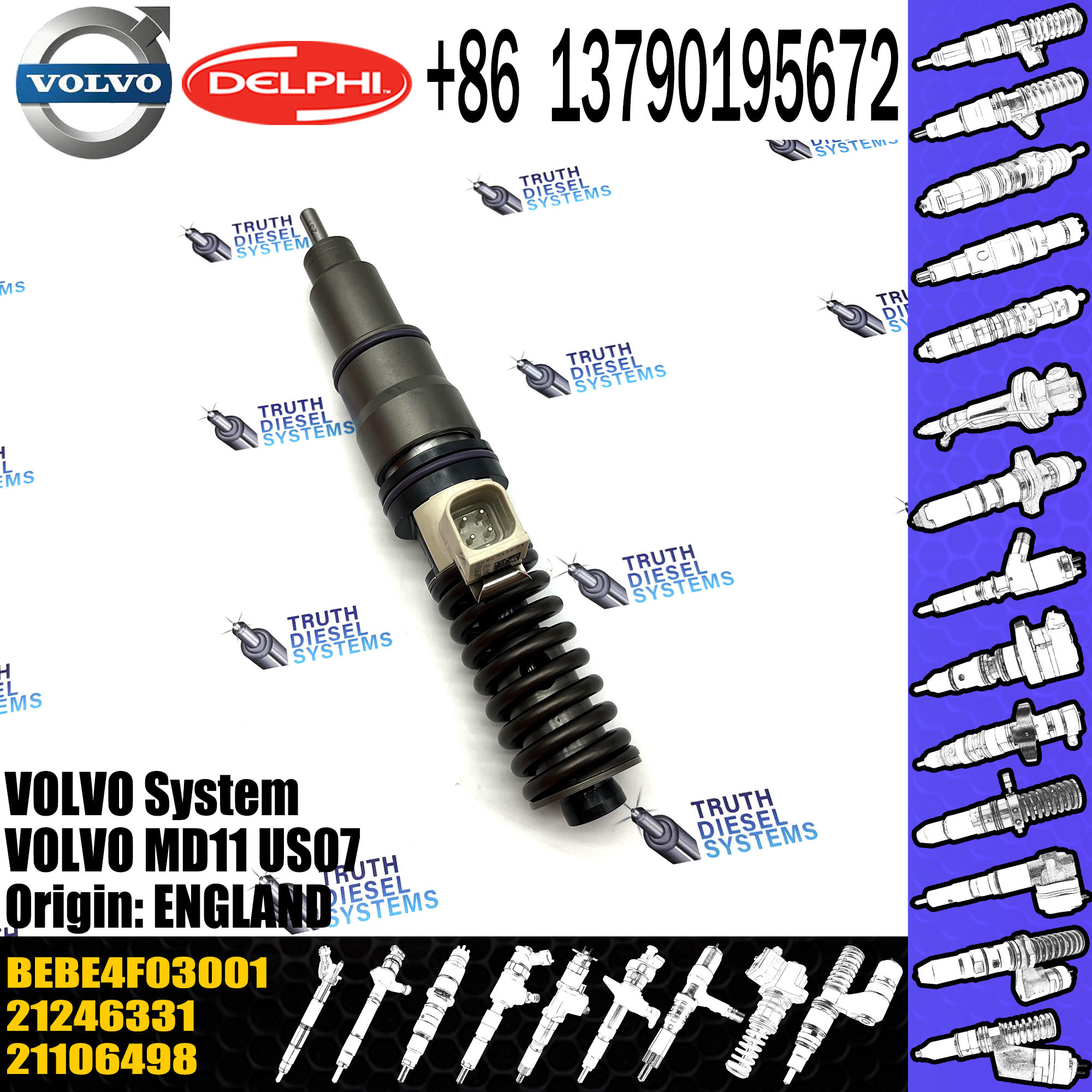 Common Rail Injector BEBE4D37001 BEBE4D38001 BEBE4F03001