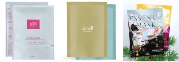 Custom Printing Recyclable Makeup Tools Facial Sheet Beauty Face Pouch Mask Plastic Packing Bag