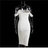 Buy cheap Boutique Clothing Wrapped Chest Open Back Dress Pleated Mesh Long Skirt One Word Neck Dress from wholesalers