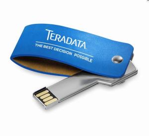 China Key Shaped USB Stick with Leather Cover on sale