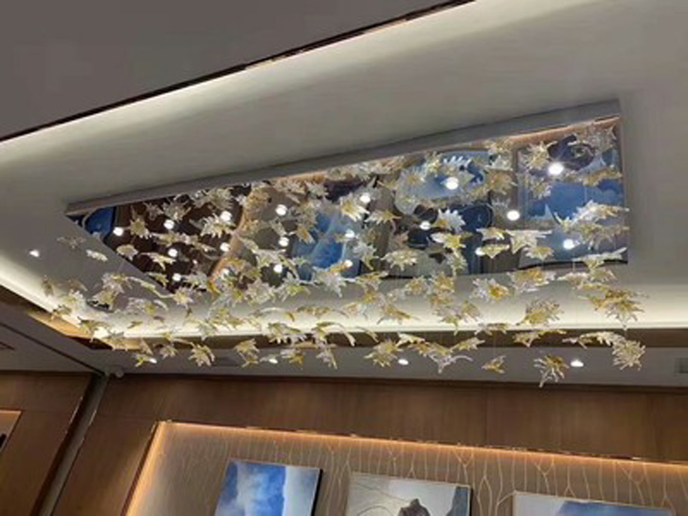 Art Designer Large Hotel Lobby Chandelier Maple Leaves Chandelier(WH-NC-96)