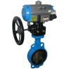 Buy cheap Dn100 4 Inch Pn16 Epdm Rubber Seat Wafer Type Ductile Iron Double Acting Pneumatic Actuator Butterfly Valve from wholesalers