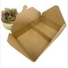 Buy cheap Wholesale Biodegradable 2 Compartments Fast Food Compartment Container Take Out Brown Kraft Paper Food Lunch Box from wholesalers