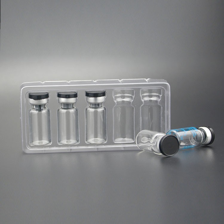 Transparent 0.5mm PVC Plastic Tray Packaging 3ml Vial Plastic Medical Tray