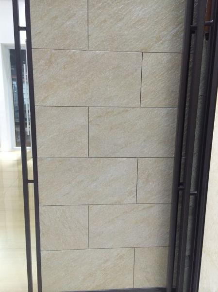 Buy cheap Glazed Rough Modern Bathroom Floor Tile Acid Resistant Yellow Beige Color from wholesalers