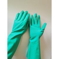 Buy cheap Oil Resistance Nitrile Gloves Pesticides Chemical Flocked Lining Rubber Gloves product