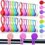 Silicone Magnetic Cable Ties Reusable Cable Organizers Earbuds Cords USB Cable