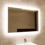 Frameless Led Bathroom Mirror With Lights Stable Operation Illuminated Vanity