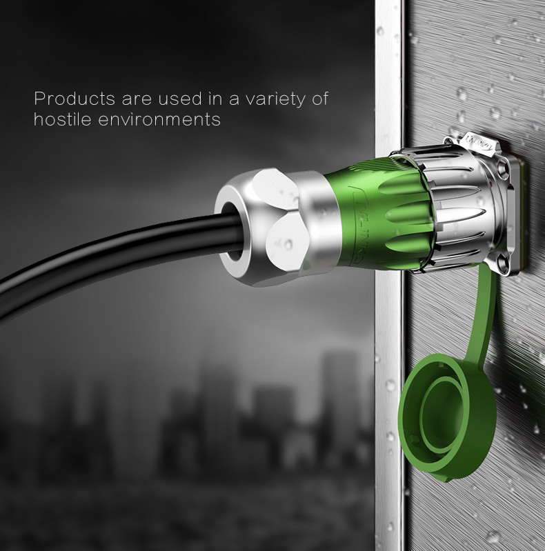 2018 DH24 Pogo Optical Fiber Circular WaterProof Connector for Signal Transfer, Metal Plug and Socket with Dust Cover