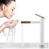 Buy cheap Single Handle Brushed Brass Sanitary Ware Faucet For Bathroom Basin from wholesalers