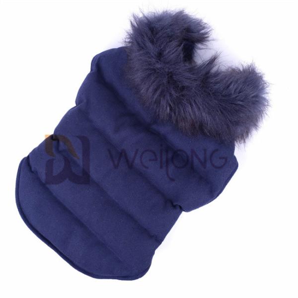 Detachable Plush Collar Wool Small Large Dog Fleece Jacket Coats For Winter BSCI