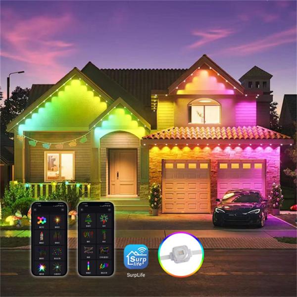 Buy cheap 24V RGBW Pixel Lights Outdoor Christmas Decorations Waterproof Eaves Point Light from wholesalers