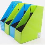Corrugated Collapsibile EN71 Flat 340mm Desktop File Storage Organiser Blue