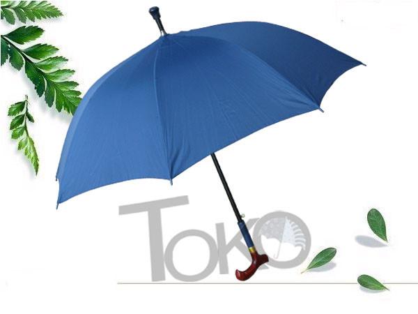 Buy cheap Wind Resistant Folding Golf Stick Umbrella Black Metal Frame 2 Ribs Flexible Fiber from wholesalers