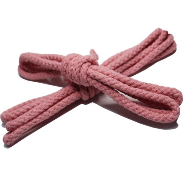 Buy cheap Braided 100% Round Cotton Cord 5mm Drawstring Cord Webbing Pink from wholesalers