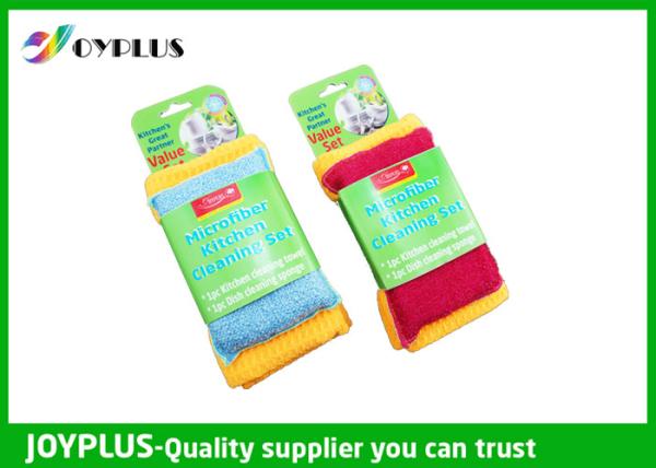 Durable Kitchen Cleaning Pad Set Plastic Scrubbers For Dishes Good Water