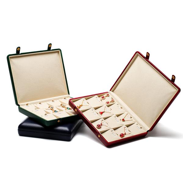 Buy cheap Pebble Grain Leather Jewelry Box Packaging Storage Case For Ear Studs Pendant from wholesalers