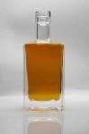 0.7L Glass Spirit Bottle VODKA Champagne Cubic Clear Glass Bottle Decal Painting