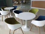Buy cheap OEM Modern Fabric Dining Chairs With Wooden Legs 60cm from wholesalers