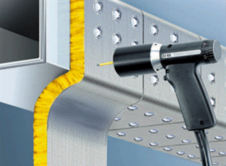 1" Cup Head Weld Pins With Insulated Paper For Fastening Insulation Onto Steel Duct Work