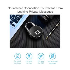 Buy cheap Fingerprint Padlock Waterproof Wifi APP Control Padlock Small Figerprint Lock from wholesalers