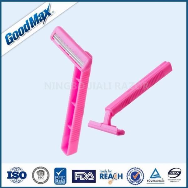 Buy cheap Smooth Glide 2 Blade Disposable Razor , Pink Twin Blade Safety Razor from wholesalers