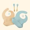 Buy cheap 4 Buttons BPA Free Silicone Baby Bib Waterproof Soft Durable Adjustable from wholesalers