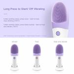 Electric Waterproof Silicone Face Pore Cleanser Massager Facial Cleansing Brush