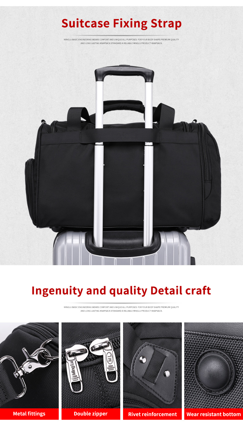Anti Scratch 100l Duffle Bag Gym Sports Bag With Shoe Compartment Customized