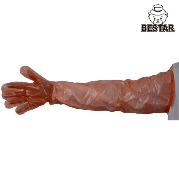 Buy cheap 29X83 Extra Long Polyethylene Disposable Gloves For Veterinary from wholesalers