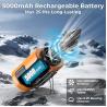 Buy cheap Socool Fan 4000mAh Clip Waist Fan Orange Black Multifunctional Portable Fan With ABS Body Silicone Jacket Manganese Steel Hook Manganese Steel Bracket from wholesalers