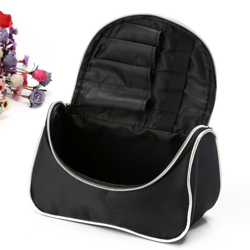Water Resistant Zipper Polyester Makeup Bag For Travel