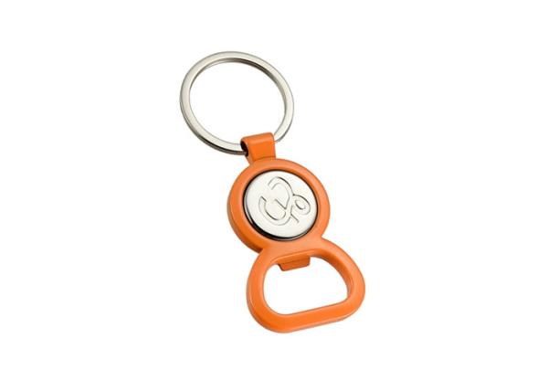 Buy cheap Zinc Alloy Metal Shopping Trolley Coin Holder Keyring Round Bottle Opener from wholesalers