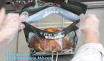 Stand up food airtight roasting chicken packaging bag, hot chicken hot food