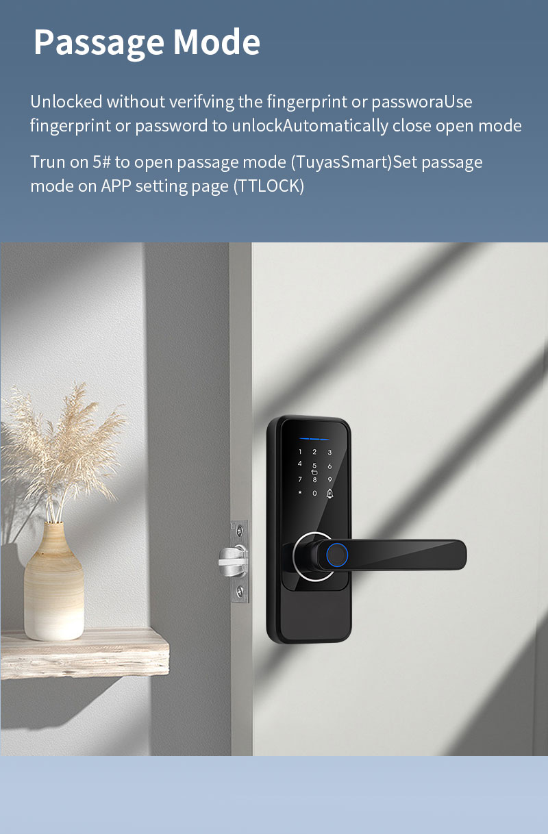 Multi Language Smart Fingerprint Lock Department Fingerprint Door Lock Bedroom