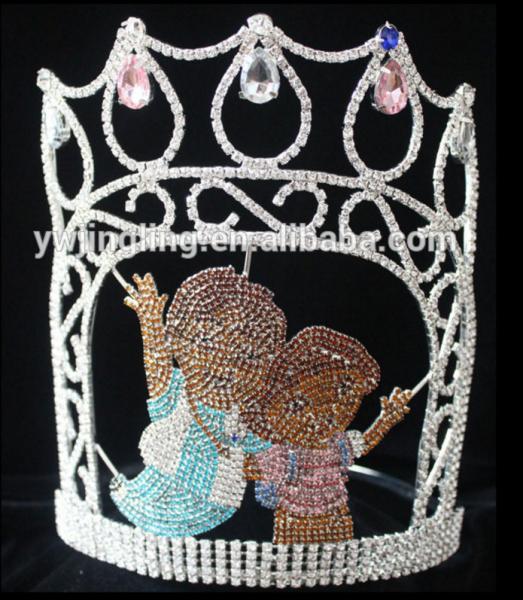 Buy cheap Back to school theme pageant crowns and tiaras custom your logo name in the band crown supplier pai crown jewelry from wholesalers