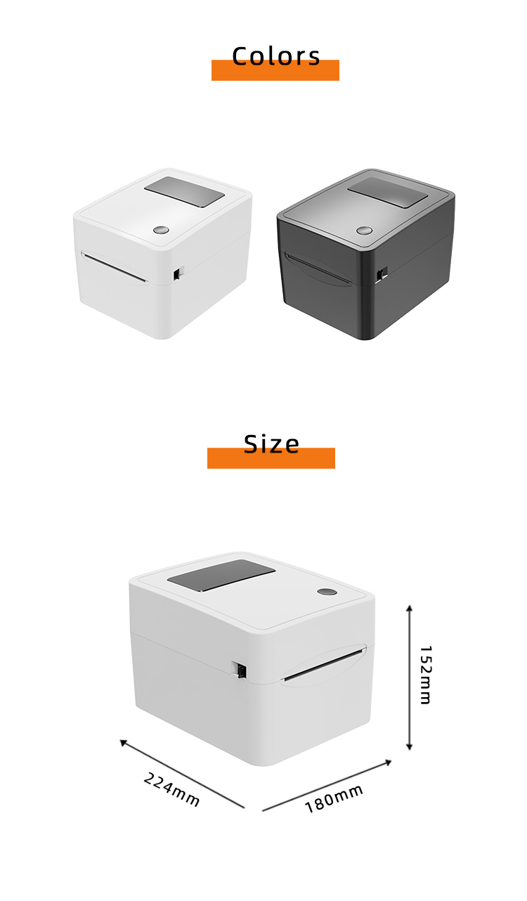 wholesale brand new thermal bar code QR code label printer high quality clothing tags supermarket price sticker printer