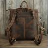 Buy cheap Crazy Horse Men Authentic Genuine Leather Backpack Purse from wholesalers