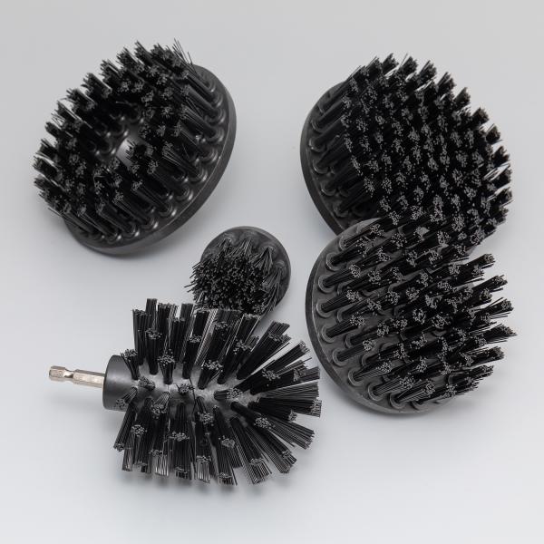 Buy cheap Black color Nylon Scrubber Drill Attachment Drill Scrubber Brush Black Hard Bristles from wholesalers