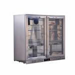 198L Double Doors Stainless Steel Back Bar Cooler Auto Defrost Type With Easy