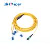 Buy cheap Type B 12 Fibers MPO Fiber Optic Patch Cord Female To LC SM from wholesalers