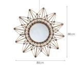 Natural Handmade Decorative Wall Rattan Mirror Modern Luxury home decorations