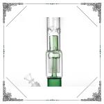 8 Tree Arms Perc Bongs 15'' Tall Straight Tube Green Glass Smoking Water Pipes